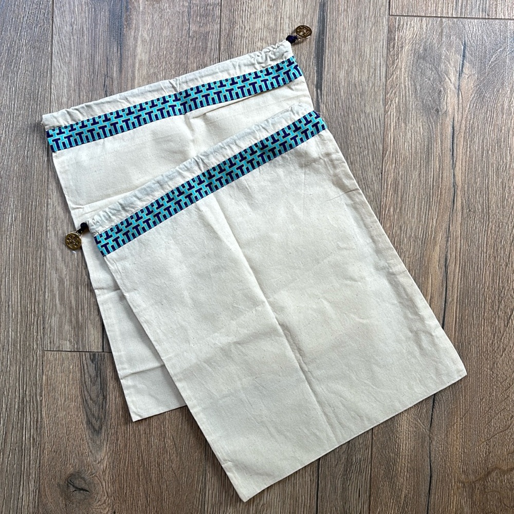 Tory Burch Drawstring Dust Bag Storage Bags SET of 2